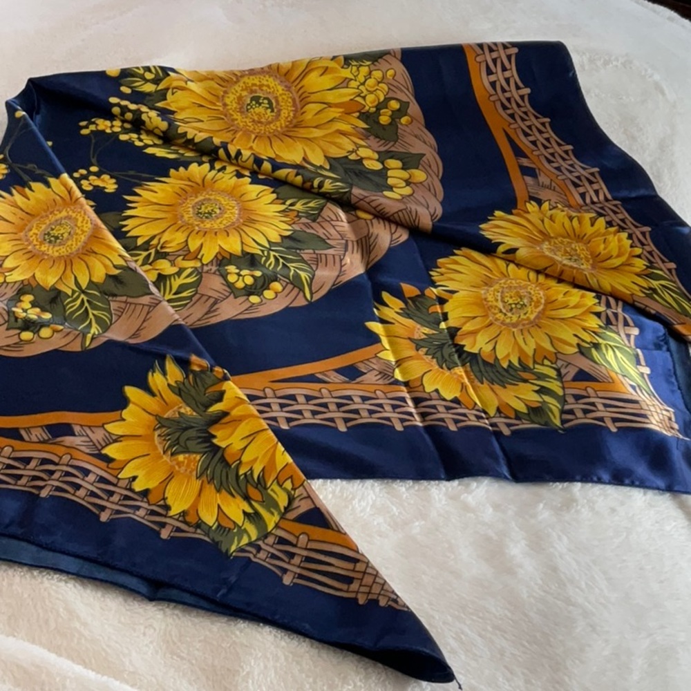 Sunflower Silk Scarf - Picture 3 of 9